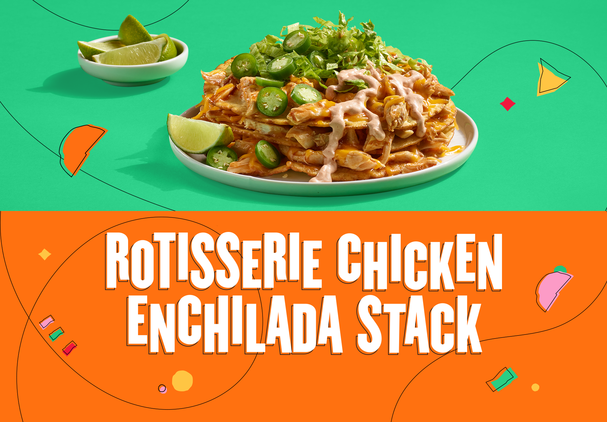Rotisserie Chicken Enchilada Stack