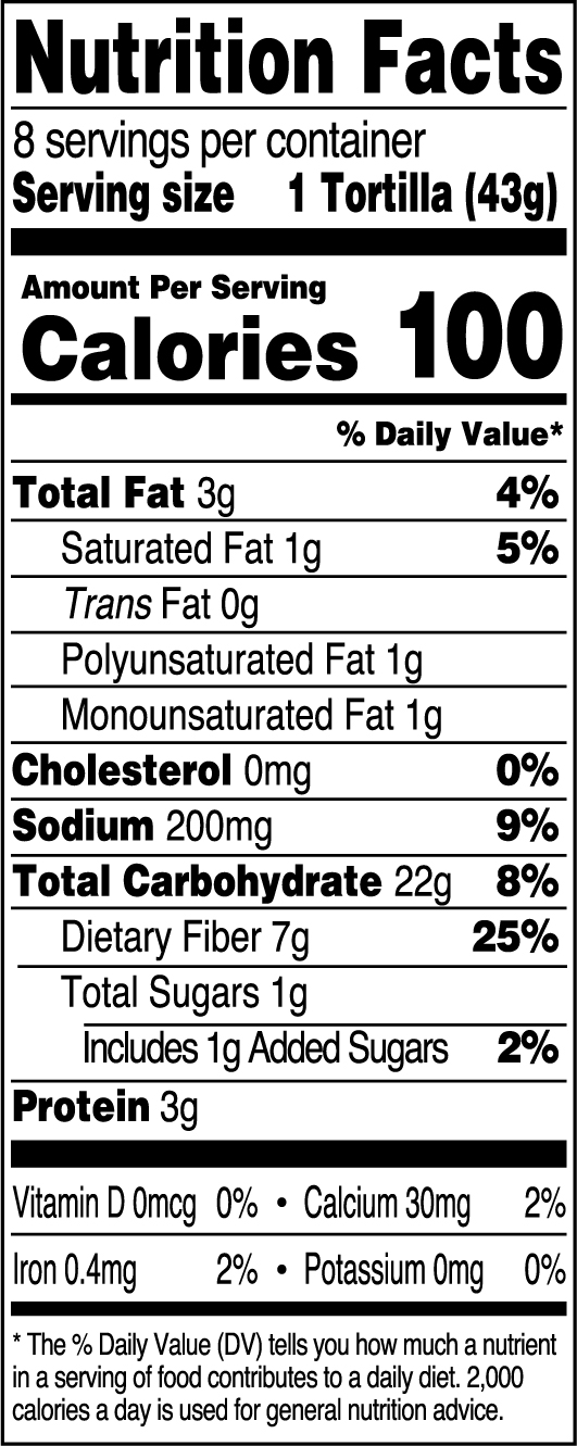 CHI-CHI'S® Fajita Style Tortillas 100 Calorie