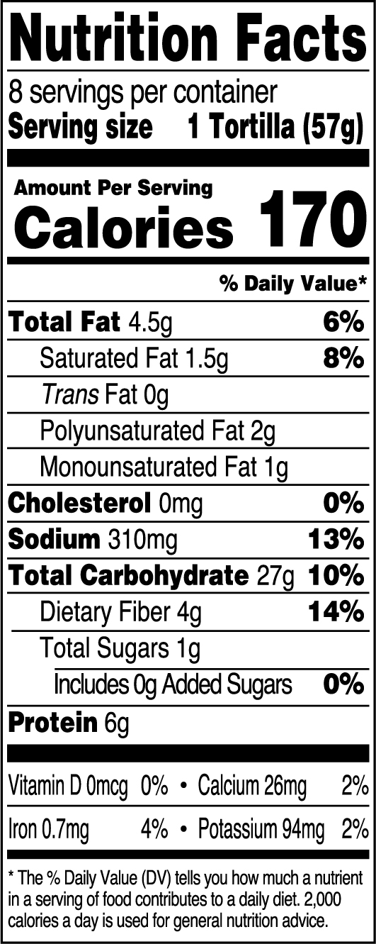 CHI-CHI'S® Fajita Style Tortillas Whole Wheat