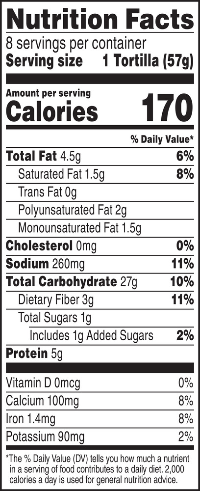 CHI-CHI'S® Fajita Style Tortillas Whole Wheat