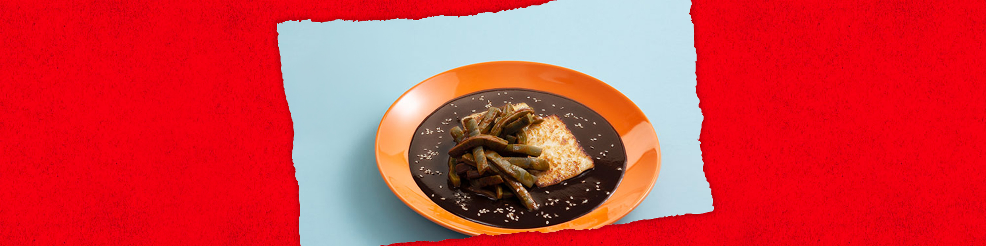 Roasted Nopales With Mole