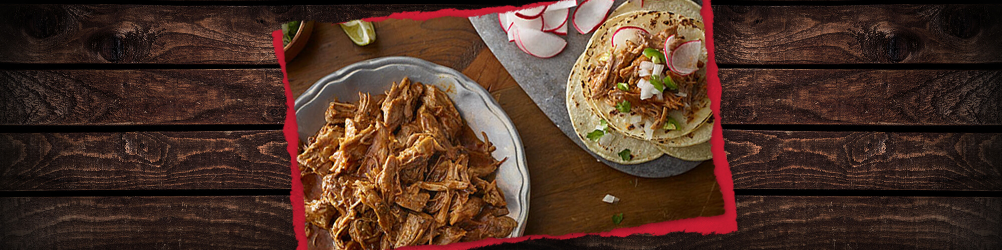 Salsas slow cooker pulled pork rojo tacos