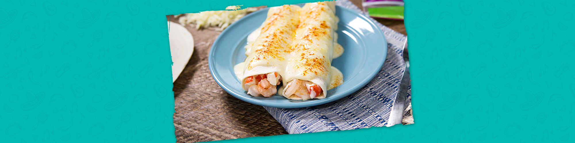 Salsas seafood enchiladas