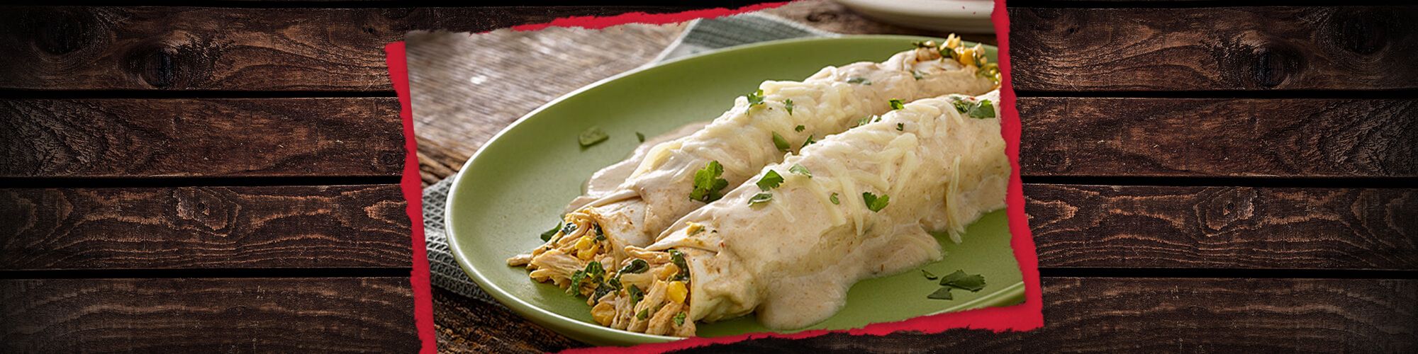 Salsas chicken and corn spinach enchiladas
