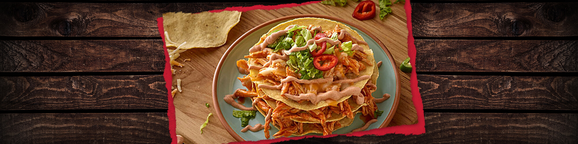Salsas rotisserie chicken enchilada stack