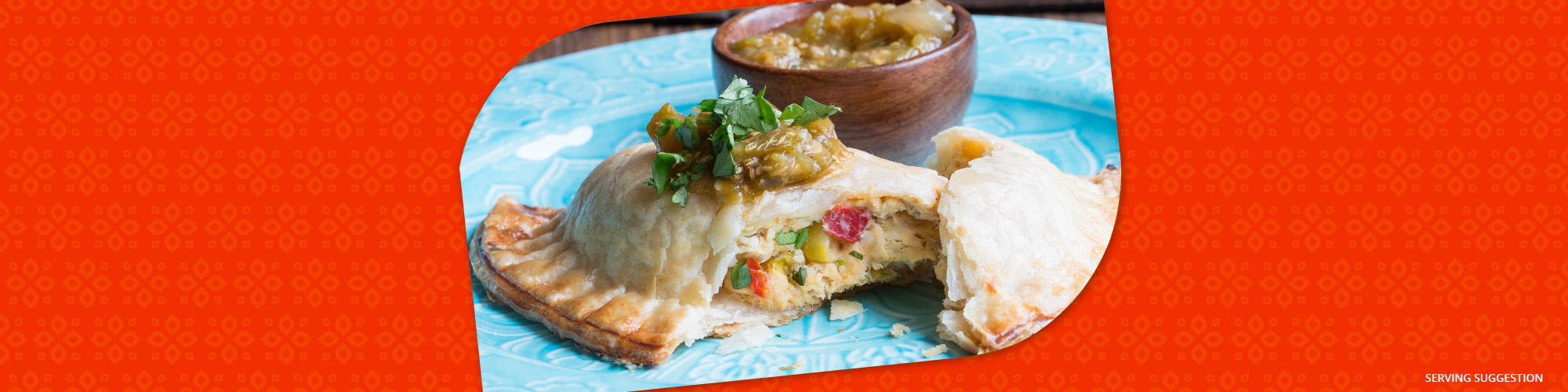 Salsas chicken verde empanadas